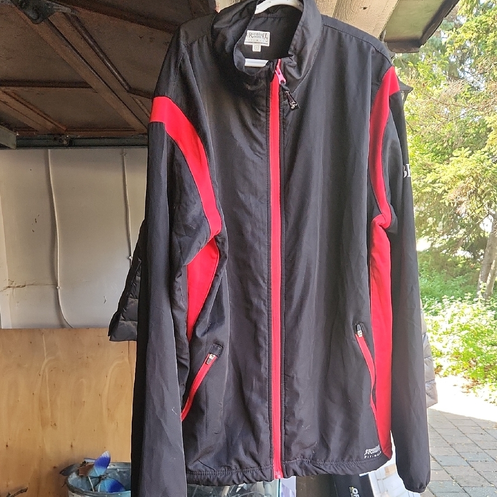 Men's Black and Red Jacket